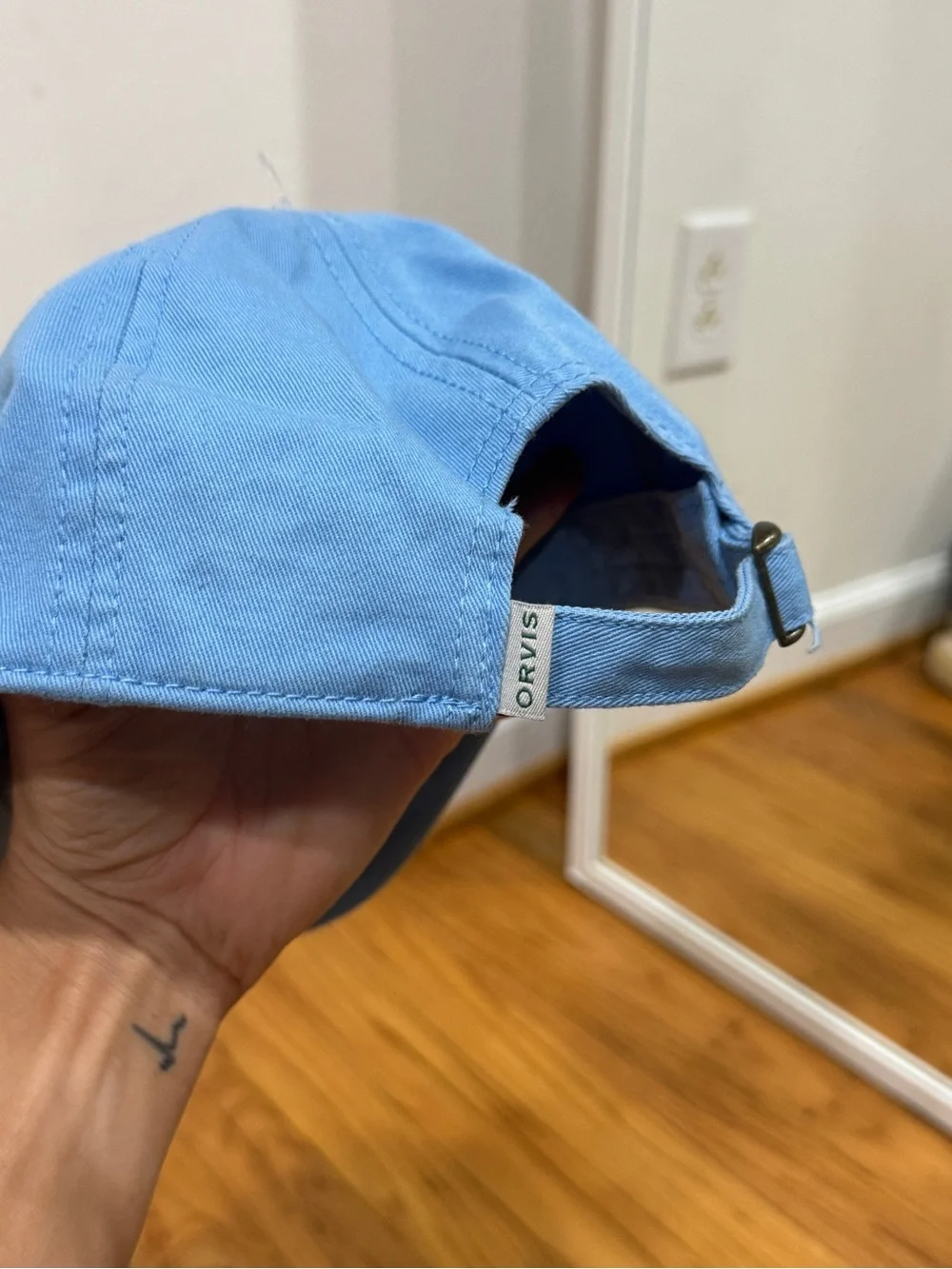 Orvis Light Blue Cap with Red Paw Logo